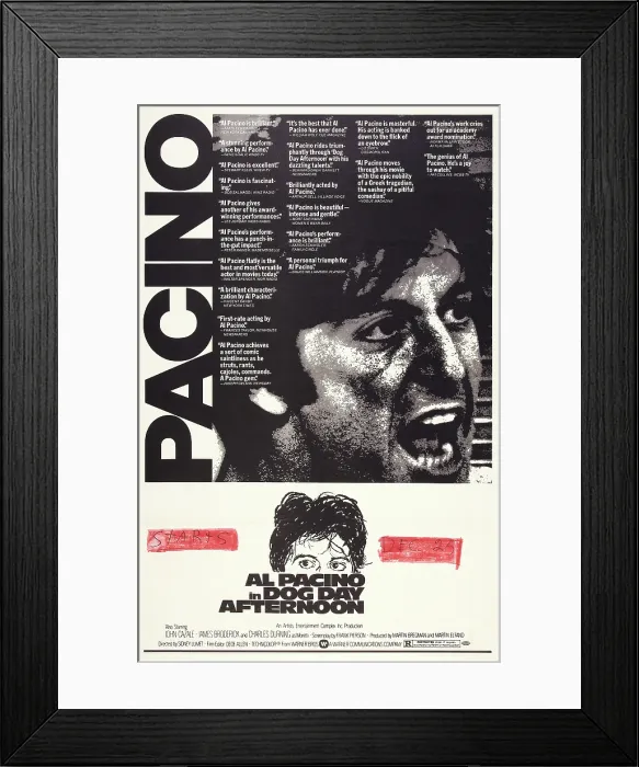 Framed Print : DOG DAY AFTERNOON, US poster, Al Pacino, 1975