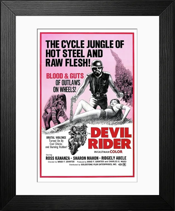 Framed Print : DEVIL RIDER! (aka MASTER'S REVENGE), 1970 Framed Print : DEVIL RIDER! (aka MASTER'S REVENGE), 1970