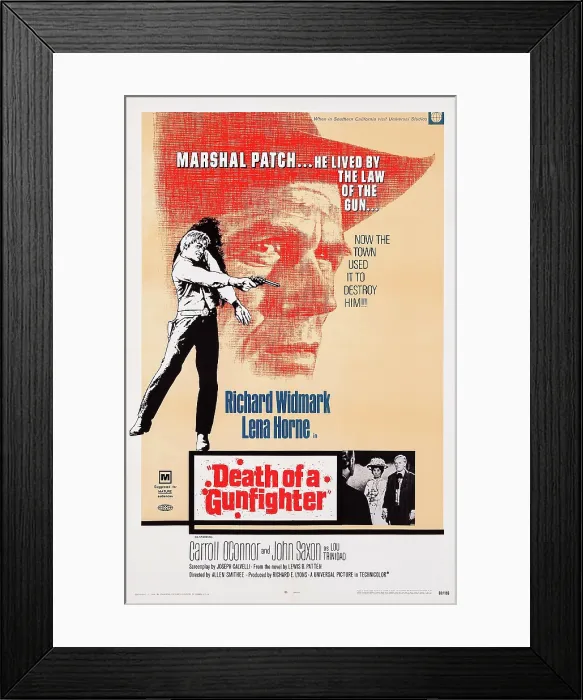 Framed Print : DEATH OF A GUNFIGHTER, US poster art, bottom right insert: Lena Horne, Richard Widmark, 1969