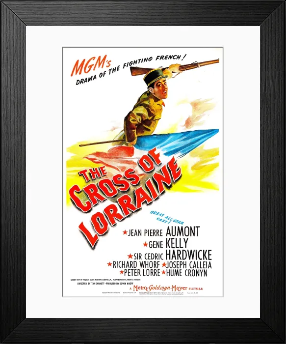 Framed Print : THE CROSS OF LORRAINE, US poster, 1943 Framed Print : THE CROSS OF LORRAINE, US poster, 1943