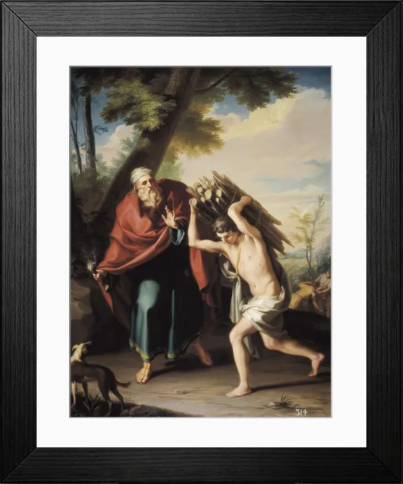 Framed Print : ACUA TRONCOSO, Cosme (1759-?). The Sacrifice of Isaac. ca. 1781. Neoclassicism. Oil on canvas. SPAIN. Madrid. St. Fernando Royal Academy Museum