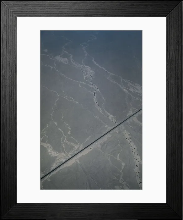 Framed Print : PERU. ICA. Southern Pan-American Highway crossing the desert. AISA / Everett Collection**US SALES ONLY**