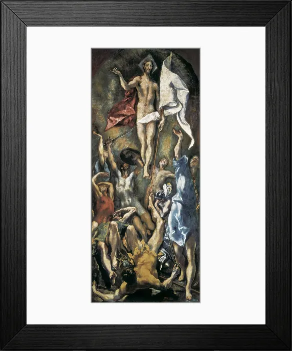 Framed Print : Greco, Domnikos Theotokpoulos, called El (1541-1614). Resurrection. 1605. Mannerism art. Oil on canvas. SPAIN. Madrid. Prado Museum. AISA / Everett Collection**US SALES ONLY**