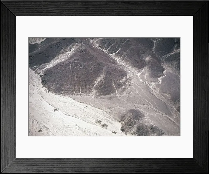 Framed Print : PERU. ICA. Palpa-Nazca Lines. Ceremonial and ritual geoglyphs (200-700 AD). Anthropomorphic figure. Nazca art. AISA / Everett Collection**US SALES ONLY**