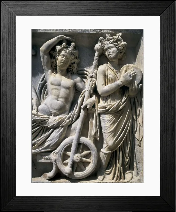 Framed Print : TURKEY. Bergama. Pergamon. Relief with mythological scene (3rd-2nd c. BC). Greek art. Relief on marble. AISA / Everett Collection**US SALES ONLY**