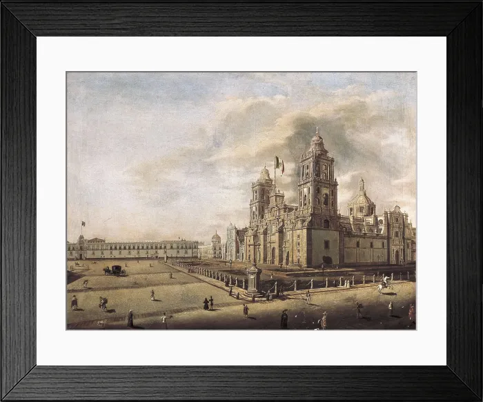 Framed Print : GUALDI, Pedro (1809-1857). The Catedral Metropolitana and the Palacio Nacional. ca. 1840. Oil on canvas. MEXICO. Mexico City. National Museum of History (Chapultepec Castle) Framed Print : GUALDI, Pedro (1809-1857). The Catedral Metropolitana and the Palacio Nacional. ca. 1840. Oil on canvas. MEXICO. Mexico City. National Museum of History (Chapultepec Castle)