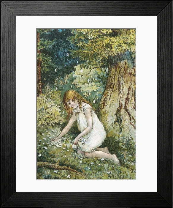 Framed Print : Illustration of an edition from the Tales of Jacob and Wilhelm Grimm executed in Dresden (19th c.). Painting. AISA / Everett Collection**US SALES ONLY**