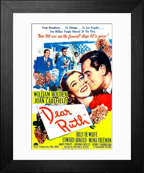 Framed Print : DEAR RUTH, US poster, center from left: Joan Caulfield, William Holden, 1947