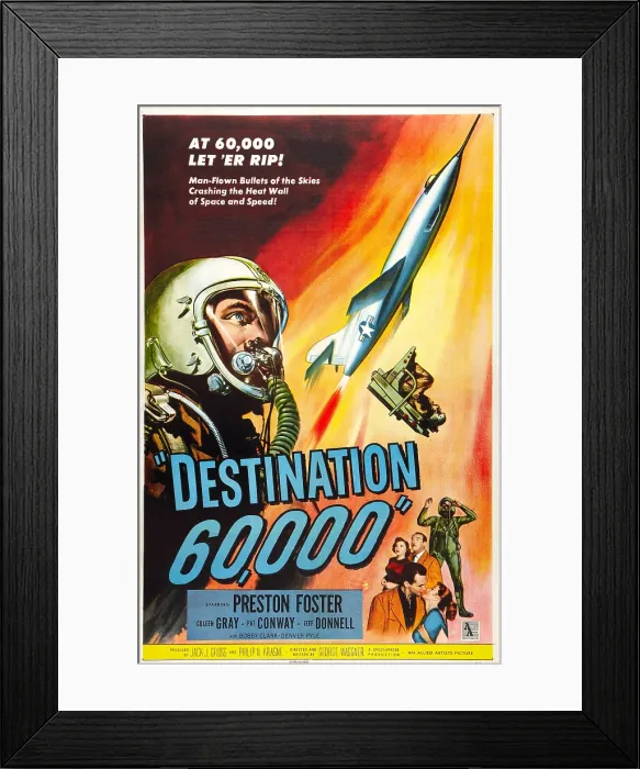 Framed Print : DESTINATION 60, 000, US poster, Preston Foster, 1957