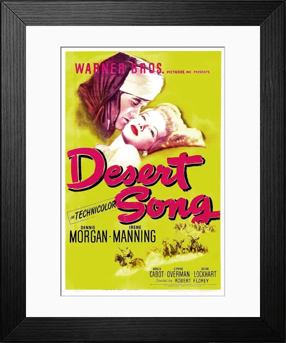 Framed Print : THE DESERT SONG, (aka DESERT SONG), US poster, Dennis Morgan, Irene Manning, 1943