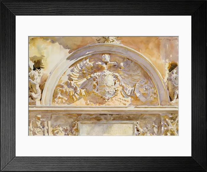 Framed Print : ESCUTCHEON OF CHARLES V OF SPAIN, by John Singer Sargent, 1912, American watercolor painting Framed Print : ESCUTCHEON OF CHARLES V OF SPAIN, by John Singer Sargent, 1912, American watercolor painting