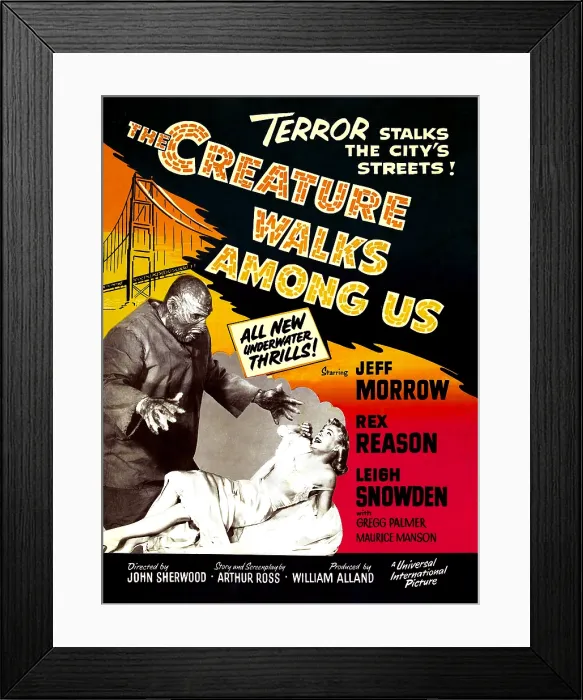 Framed Print : THE CREATURE WALKS AMONG US, 1956 Framed Print : THE CREATURE WALKS AMONG US, 1956