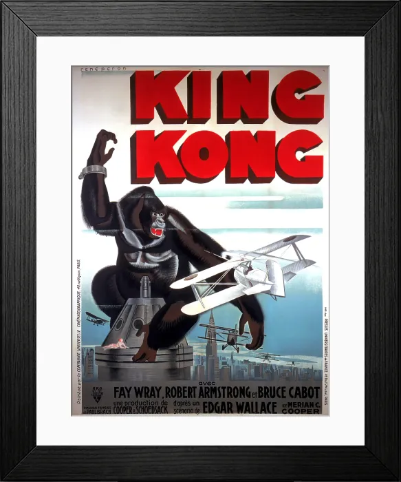 Framed Print : King Kong, French poster art, 1933 Framed Print : King Kong, French poster art, 1933