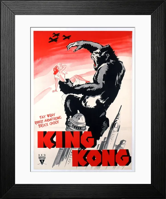 Framed Print : King Kong, poster art, 1933 Framed Print : King Kong, poster art, 1933