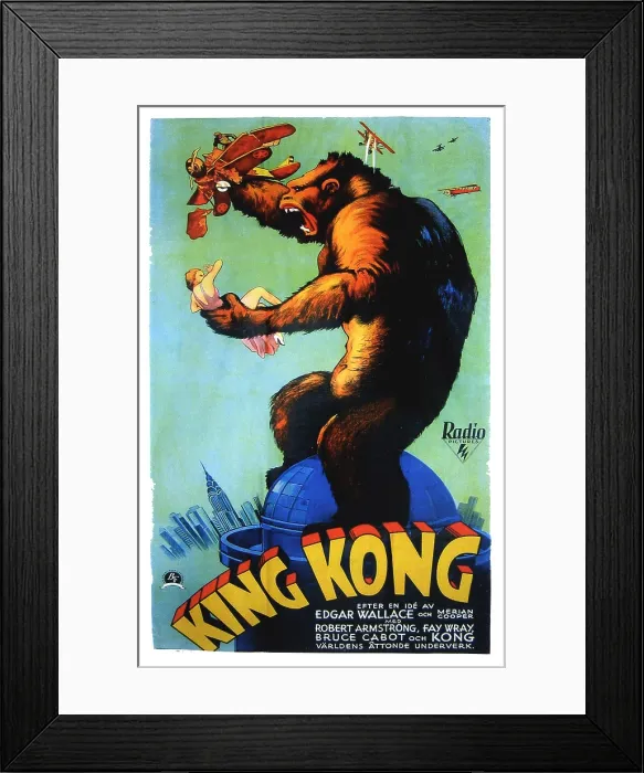 Framed Print : King Kong, Swedish poster art, 1933 Framed Print : King Kong, Swedish poster art, 1933