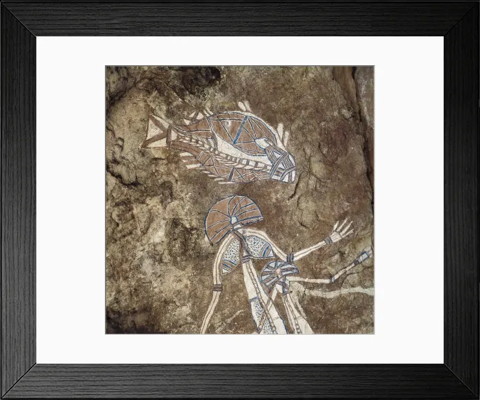 Framed Print : AUSTRALIA. Darwin. Nourlangie Rock Art Site. Cave. AISA / Everett Collection**US SALES ONLY**