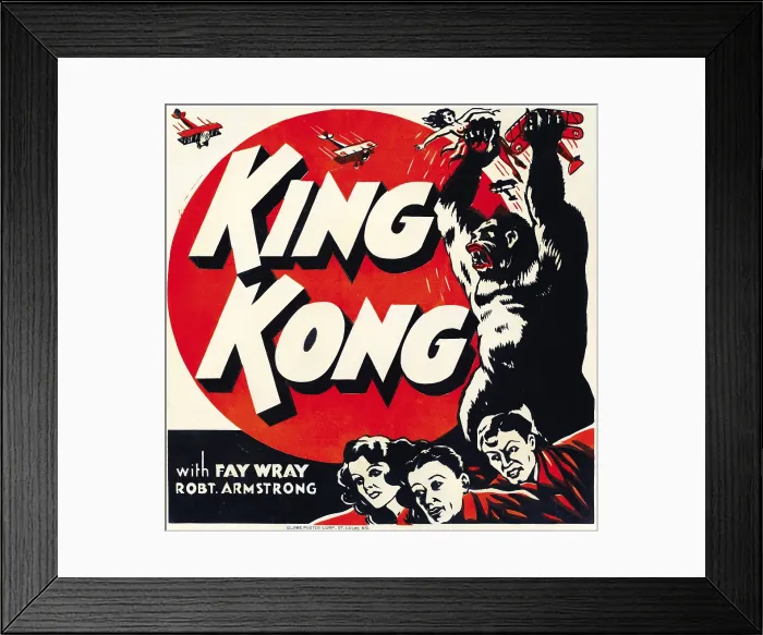 Framed Print : KING KONG, jumbo window card, 1933