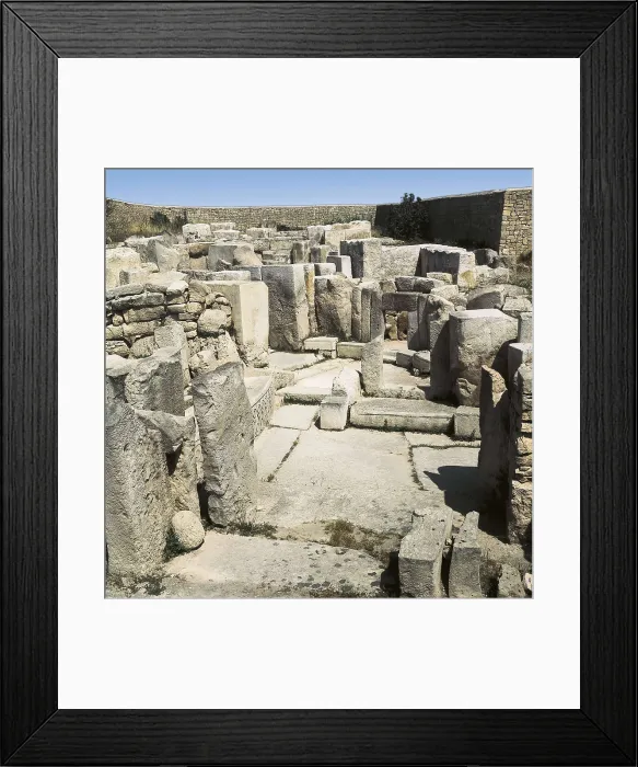 Framed Print : MALTA. Tarxien. Megalithic Temple (3150-2500 BC). Neolithic art. Architecture. AISA / Everett Collection**US SALES ONLY**