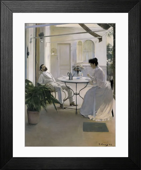 Framed Print : CASAS i CARBO, Ramn (1866-1932). Interior in the open air. 1892. Modernism. Oil on canvas. Private Collection. AISA / Everett Collection**US SALES ONLY**
