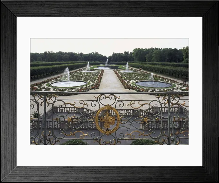 Framed Print : GIRARD, Dominique (1688-1759). Augustusburg Palace. Gardens. GERMANY. NORTH RHINE-WESTPHALIA. Brhl. Baroque art. AISA / Everett Collection**US SALES ONLY**