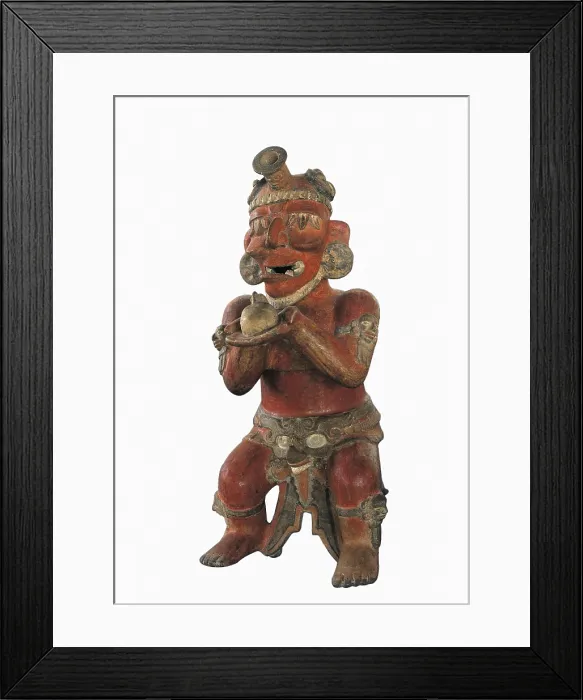 Framed Print : Censer. Representation of the god of sacrifice and war. Maya art. Ceramics. GUATEMALA. Tikal. National Museum of Archaeology and Ethnology Framed Print : Censer. Representation of the god of sacrifice and war. Maya art. Ceramics. GUATEMALA. Tikal. National Museum of Archaeology and Ethnology