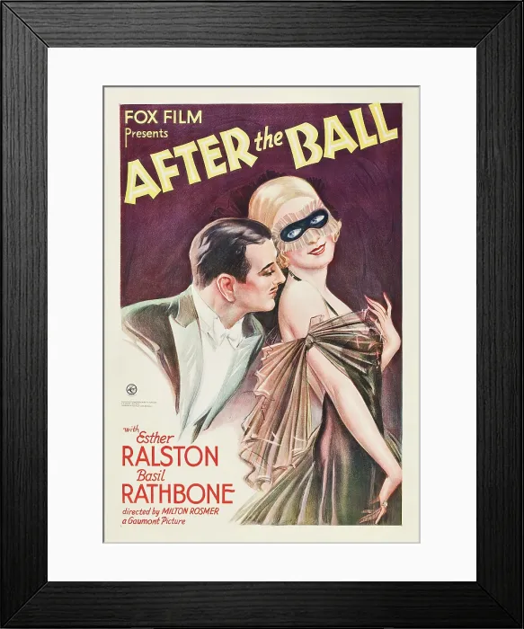 Framed Print : AFTER THE BALL, US poster art, from left: Basil Rathbone, Esther Ralston, 1932. TM & Copyright 20th Century-Fox Film Corp. All rights reserved / courtesy Everett Collection