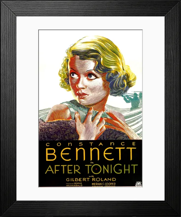 Framed Print : AFTER TONIGHT, US poster art, Constance Bennett, 1933