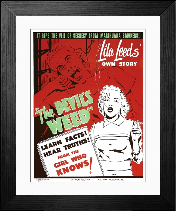 Framed Print : THE DEVIL'S WEED, (aka WILD WEED, aka SHE SHOULDA SAID NO!), US poster, Lila Leeds, 1949