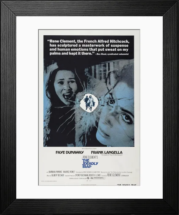 Framed Print : THE DEADLY TRAP, (aka LA MAISON SOUS LES ARBRES), US poster art, from left: Faye Dunaway, Barbara Parkins, 1971