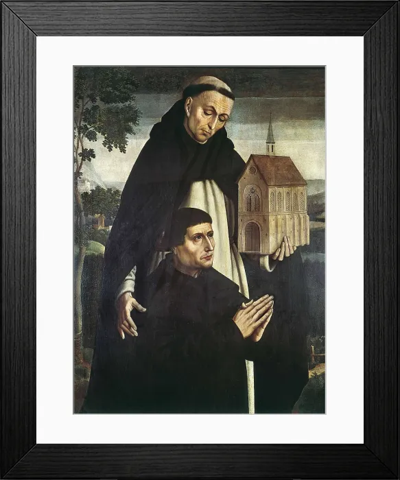 Framed Print : BENSON, Ambrosius (1495-1550). Saint Thomas Aquinas and a donor. 1st half 16th c. The person at prayer is identified as Fra Thomas of Matienzo or Juan Perez of Toledo Framed Print : BENSON, Ambrosius (1495-1550). Saint Thomas Aquinas and a donor. 1st half 16th c. The person at prayer is identified as Fra Thomas of Matienzo or Juan Perez of Toledo