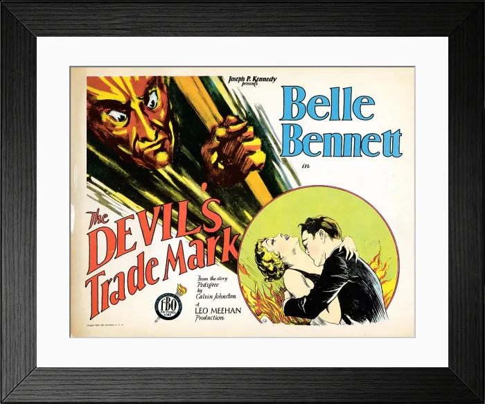 Framed Print : THE DEVIL'S TRADEMARK, lobbycard, Belle Bennett (bottom left), 1928 Framed Print : THE DEVIL'S TRADEMARK, lobbycard, Belle Bennett (bottom left), 1928