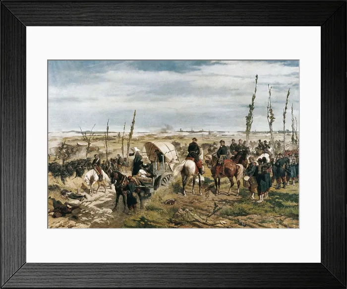 Framed Print : FATTORI, Giovanni (1825-1908). The Italian Camp at the Battle of Magenta. 1862. Oil on canvas. ITALY. Florence. Galleria d'Arte Moderna. Palazzo Pitti (Gallery of Modern Art)