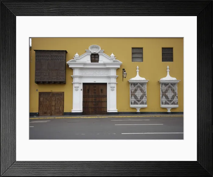 Framed Print : PERU. Trujillo. Plaza de las Armas (Arms Square). Buildings in colonial style. Colonial baroque. AISA / Everett Collection**US SALES ONLY**