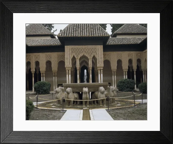 Framed Print : Alhambra. SPAIN. ANDALUSIA. Granada. Alhambra. Patio of the Lions. Hispano-Moresque art. Nasrid dynasty. Architecture. AISA / Everett Collection**US SALES ONLY** Framed Print : Alhambra. SPAIN. ANDALUSIA. Granada. Alhambra. Patio of the Lions. Hispano-Moresque art. Nasrid dynasty. Architecture. AISA / Everett Collection**US SALES ONLY**