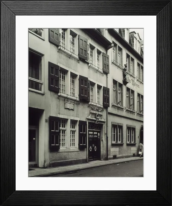 Framed Print : Beethoven, Ludwig, van. Beethoven's house faade in Bongasse street, Bonn. AISA / Everett Collection**US SALES ONLY** Framed Print : Beethoven, Ludwig, van. Beethoven's house faade in Bongasse street, Bonn. AISA / Everett Collection**US SALES ONLY**