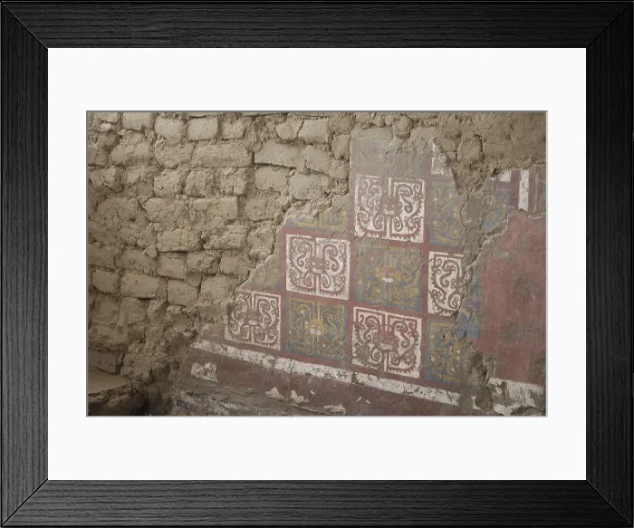 Framed Print : PERU. Trujillo. Huaca de la Luna. Huaca de la Luna Archaelogical Complex (100-900). Mural paintings. Moche or Mochica Art. AISA / Everett Collection**US SALES ONLY**