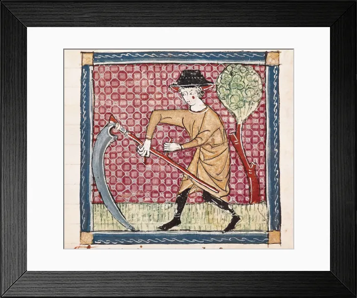 Framed Print : ERMENGAUD OF BEZIERS (13th century). Brviaire d'amour (Breviary of Love). 13th c. The Month of April. Provenal School. Romanesque art. Miniature Painting. SPAIN Framed Print : ERMENGAUD OF BEZIERS (13th century). Brviaire d'amour (Breviary of Love). 13th c. The Month of April. Provenal School. Romanesque art. Miniature Painting. SPAIN
