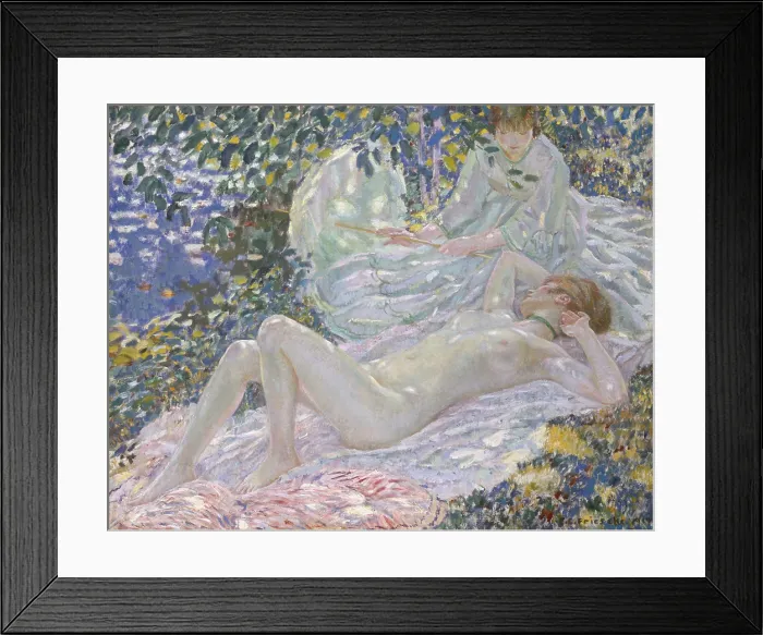 Framed Print : SUMMER, by Frederick Carl Frieseke, 1914, American painting, oil on canvas Framed Print : SUMMER, by Frederick Carl Frieseke, 1914, American painting, oil on canvas
