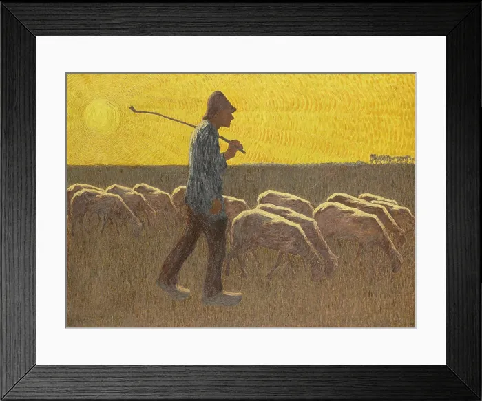 Framed Print : Shepherd with Sheep, by Cornelis Albert van Assendelft, 1900-45, Dutch painting, oil on canvas. (BSLOC_2016_1_319) Framed Print : Shepherd with Sheep, by Cornelis Albert van Assendelft, 1900-45, Dutch painting, oil on canvas. (BSLOC_2016_1_319)