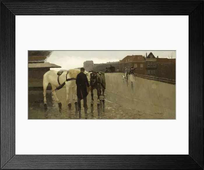 Framed Print : Wagon Bridge in The Hague, by Willem de Zwart, 1885-95, Dutch painting, oil on canvas. (BSLOC_2016_1_326) Framed Print : Wagon Bridge in The Hague, by Willem de Zwart, 1885-95, Dutch painting, oil on canvas. (BSLOC_2016_1_326)