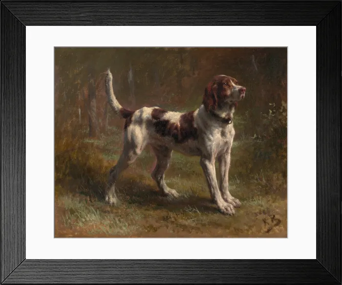 Framed Print : A LIMIER BRIQUET HOUND, by Rosa Bonheur, 1856, French painting, oil on canvas. This was a portrait of the dog of the Vicomte dArmaille