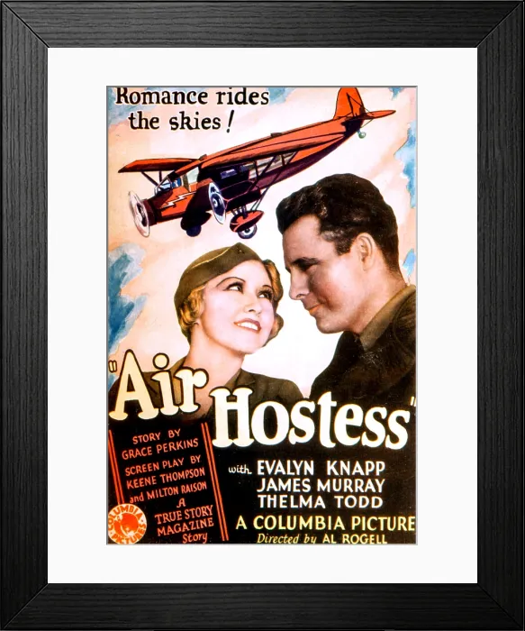 Framed Print : AIR HOSTESS, US poster art, from left: Evalyn Knapp, James Murray, 1933