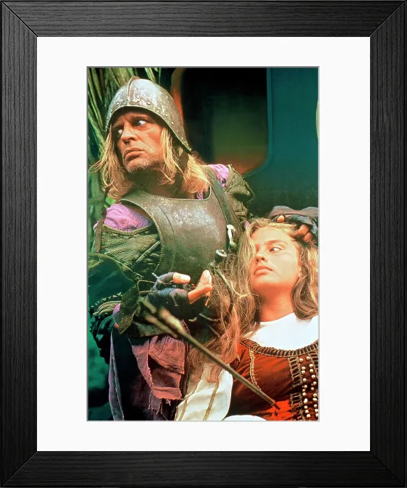 Framed Print : AGUIRRE: THE WRATH OF GOD, from left: Klaus Kinski as Aguirre, Cecilia Rivera, 1972 Framed Print : AGUIRRE: THE WRATH OF GOD, from left: Klaus Kinski as Aguirre, Cecilia Rivera, 1972