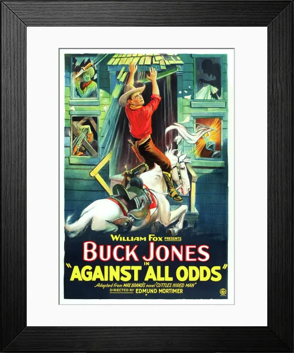 Framed Print : AGAINST ALL ODDS, top: Buck Jones on poster art, 1924, TM and Copyright 20th Century Fox Film Corp. All rights reserved. / courtesy Everett Collection Framed Print : AGAINST ALL ODDS, top: Buck Jones on poster art, 1924, TM and Copyright 20th Century Fox Film Corp. All rights reserved. / courtesy Everett Collection