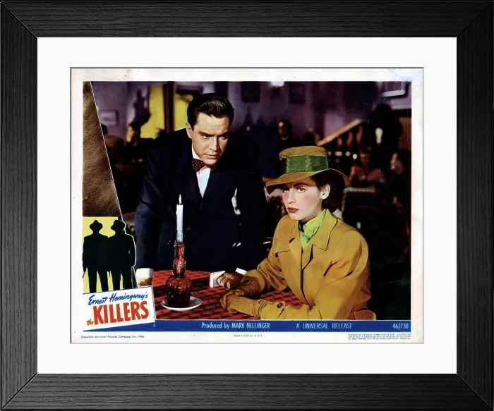 Framed Print : THE KILLERS, from left, Edmond O'Brien, Ava Gardner, 1946