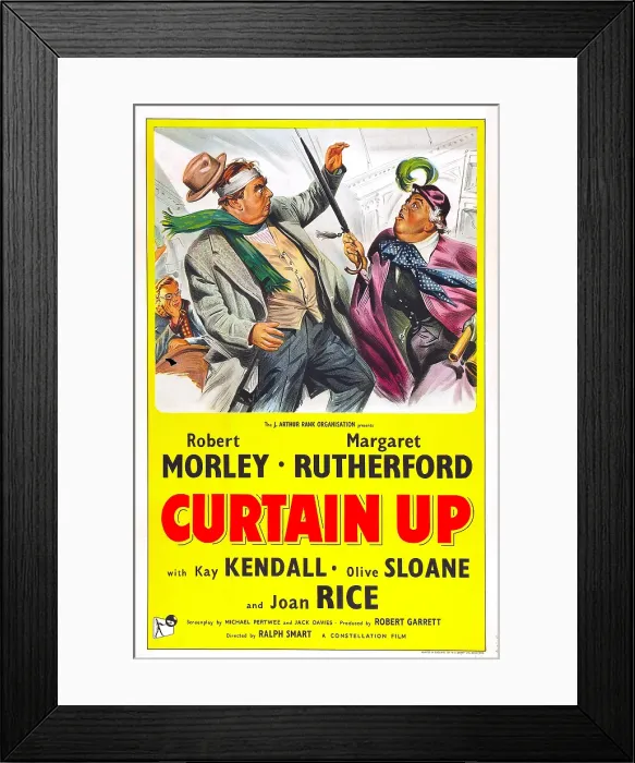 Framed Print : CURTAIN UP, US poster, Robert Morley, Margaret Rutherford, 1953