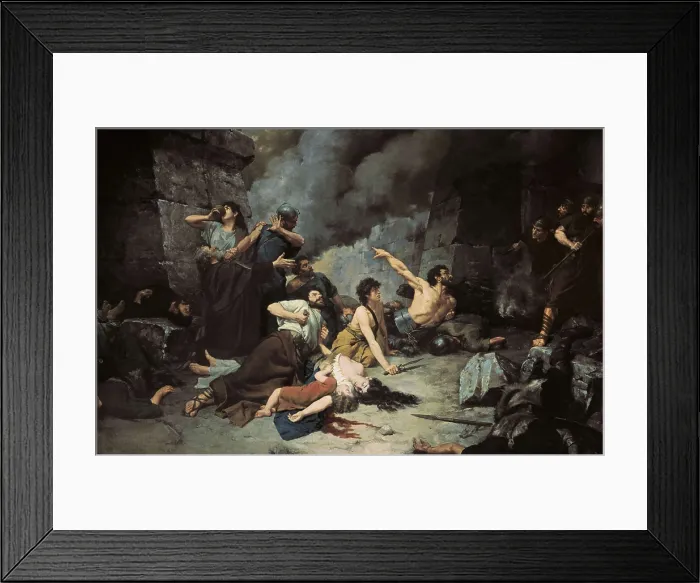 Framed Print : VERA Y ESTACA, Alejo (1834-1923). The Last Days of Numantia. 1880 - 1881