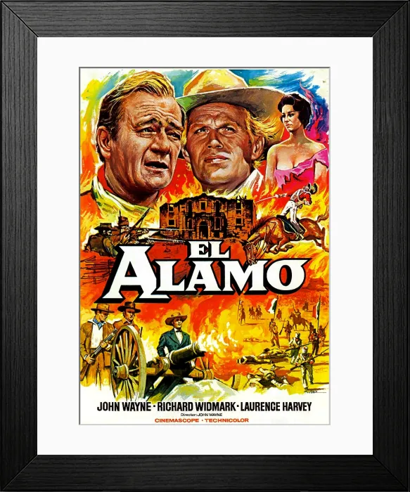 Framed Print : THE ALAMO, from left, John Wayne, Richard Widmark, 1960
