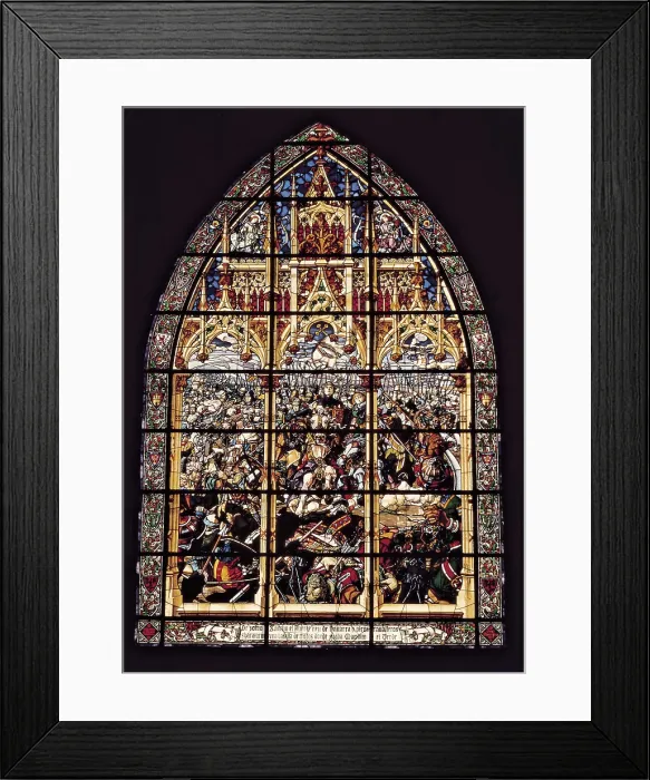 Framed Print : SPAIN. Roncevaux. Collegiate Church of Santa Mara. Spain. Reconquest. Battle of Las Navas de Tolosa (1212) with Sancho VII 'the Strong'