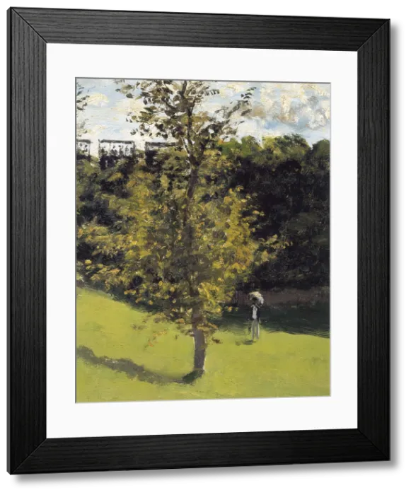 Framed Print : MONET, Claude (1840-1926). The Train in the Country. 1870-1871. Central detail. Impressionism. Oil on canvas. FRANCE. Paris. Muse d'Orsay (Orsay Museum)